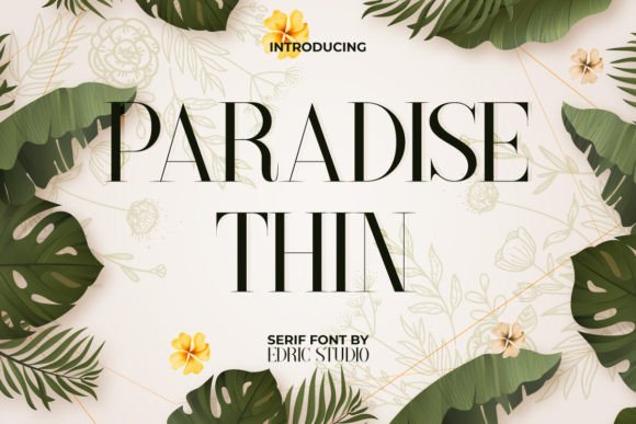 Paradise Thin Font for Creative Projects