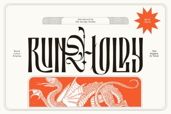 Runholdy: A Bold Blackletter Font