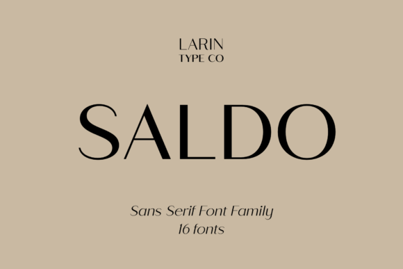 Saldo: A Font for Polished Branding